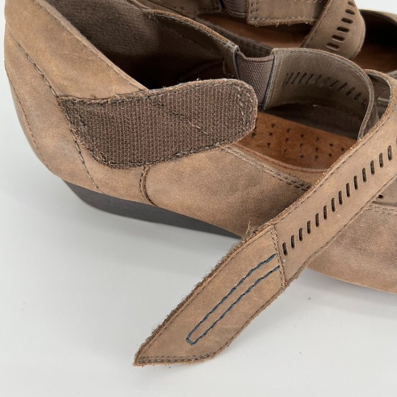 Rockport Cobb Hill Janet Cross-Strap Mary Jane Leather Comfort Wedge Size 9 - Picture 5 of 11